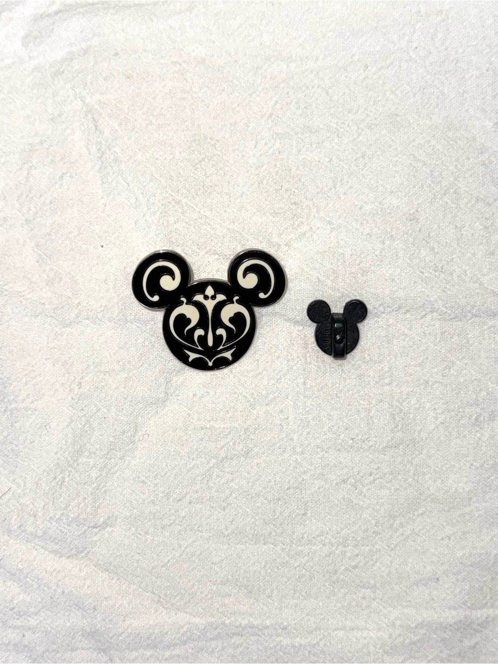 Disney Black and White Mickey Enamel Pin